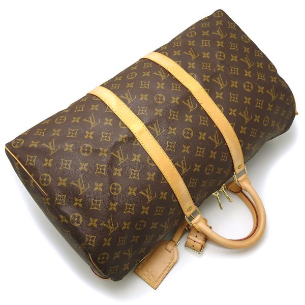 3 Louis Vuitton Monogram Keepall 50 Boston Bag Brown