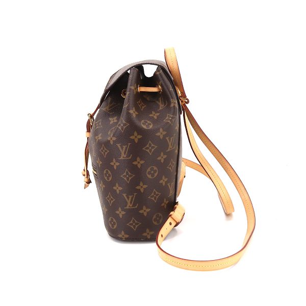 3 Louis Vuitton Monogram Montsouris Backpack Rucksack Brown Rfid Gold Hardware