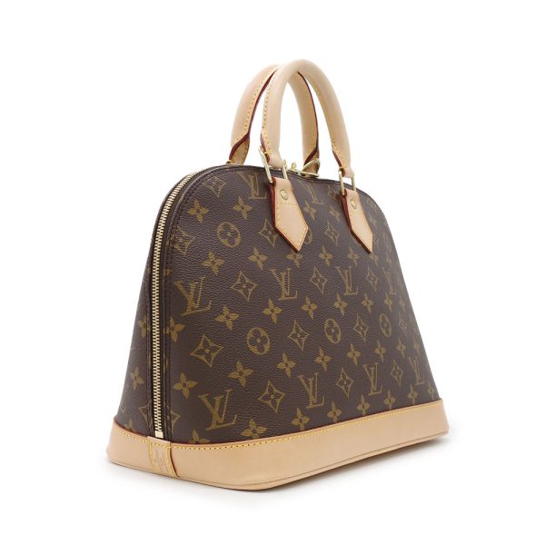 3 Louis Vuitton Alma Handbag Monogram Brown