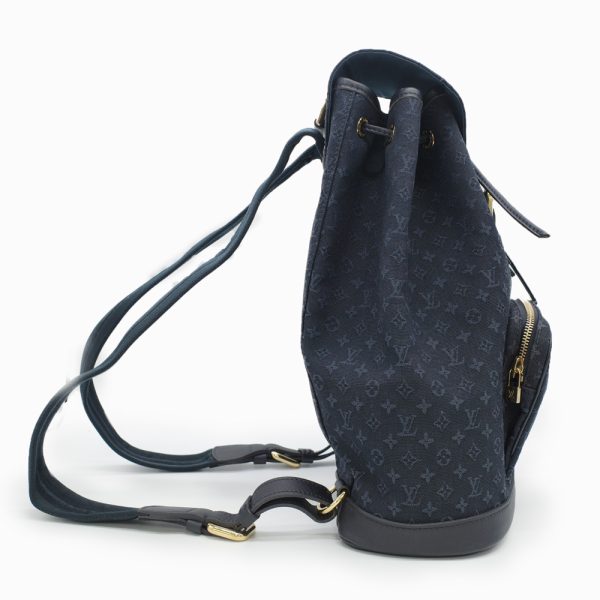 3 Louis Vuitton Montsouris GM Bag Pack Rucksack Monogram Mini Tst Blue Navy