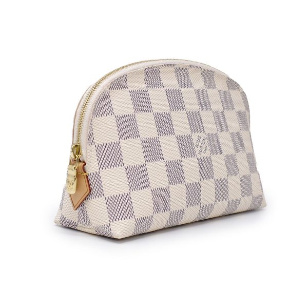 3 Louis Vuitton Pochette Cosmetic Pouch Makeup Pouch Damier Azur