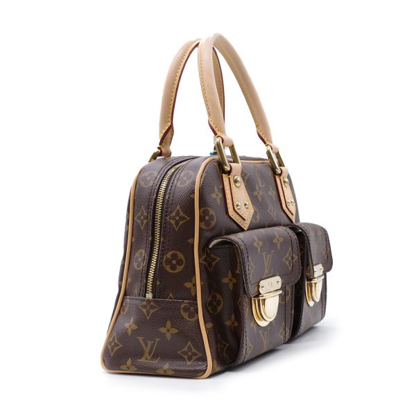 3 Louis Vuitton Manhattan PM Handbag Brown Monogram