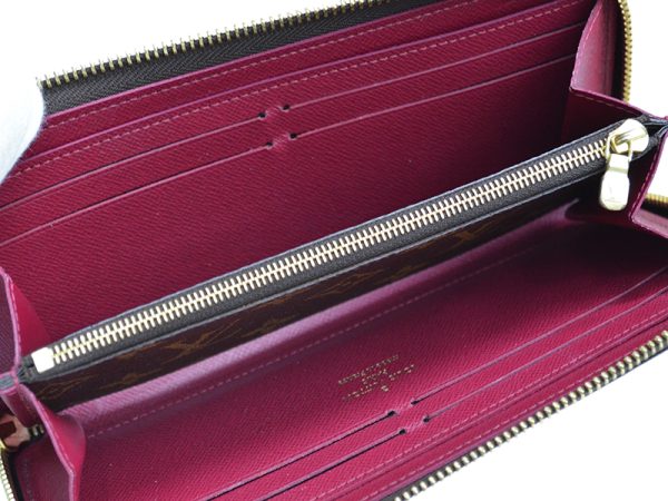 3 Louis Vuitton Portefeuille Clemence Wallet Monogram Fuchsia