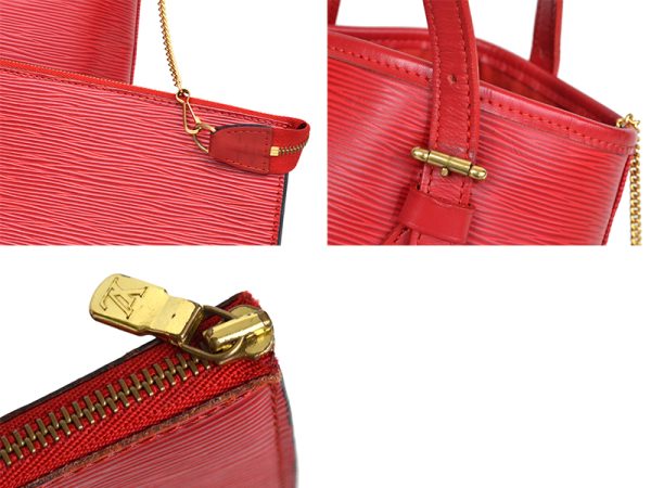 3 Louis Vuitton Petit Bucket Bag Messenger Bag Rouge