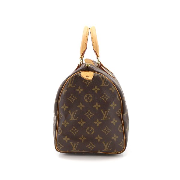 3 Louis Vuitton Monogram Speedy 30 Hand Bag Brown Gold Hardware