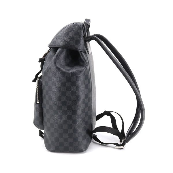 3 Louis Vuitton Damier Graphite Zack Backpack Silver Metal Fittings