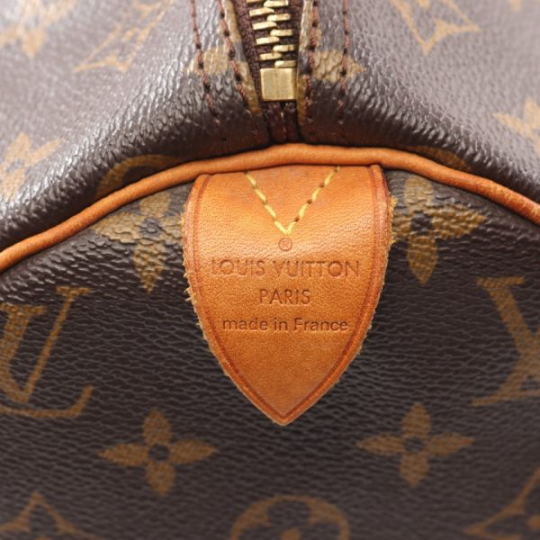 3 Louis Vuitton Speedy 30 Monogram Handbag Brown