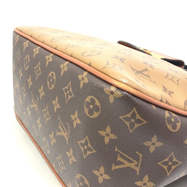 3 Louis Vuitton Monogram Reverse Dauphine PM Shoulder Bag Brown