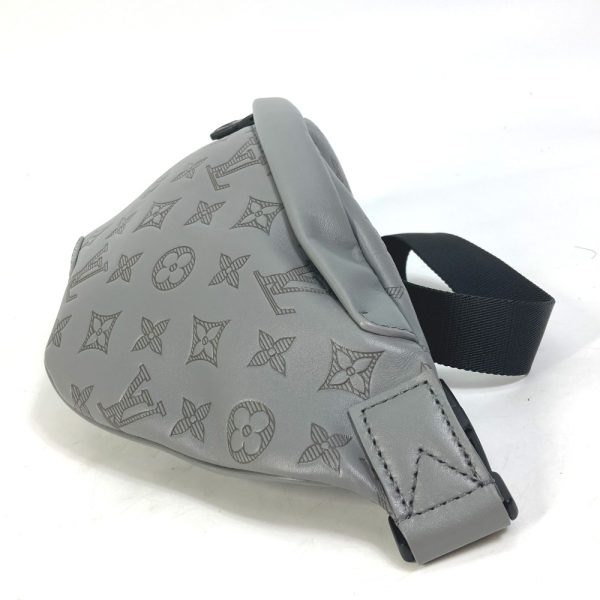 3 Louis Vuitton Monogram Shadow Discovery Bum Bag PM Shoulder Bag Gray