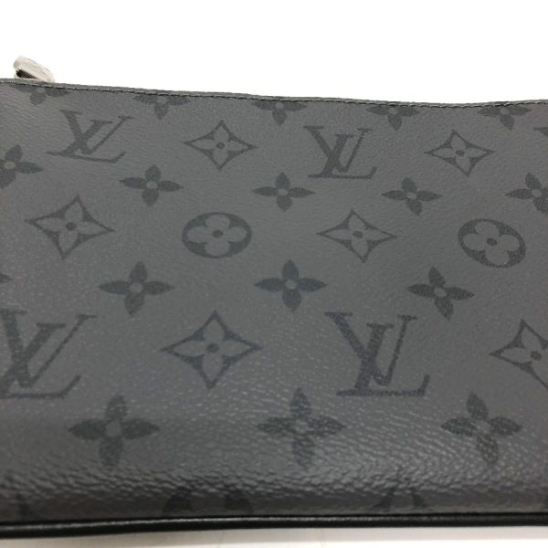 3 Louis Vuitton Monogram Eclipse Trio Clutch Bag Black