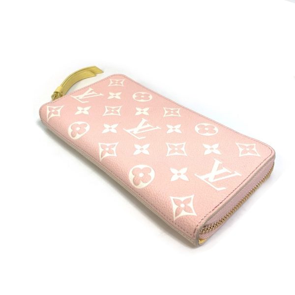 3 Louis Vuitton Monogram Amplant Zippy Wallet Round Zipper Pink Beige Yellow