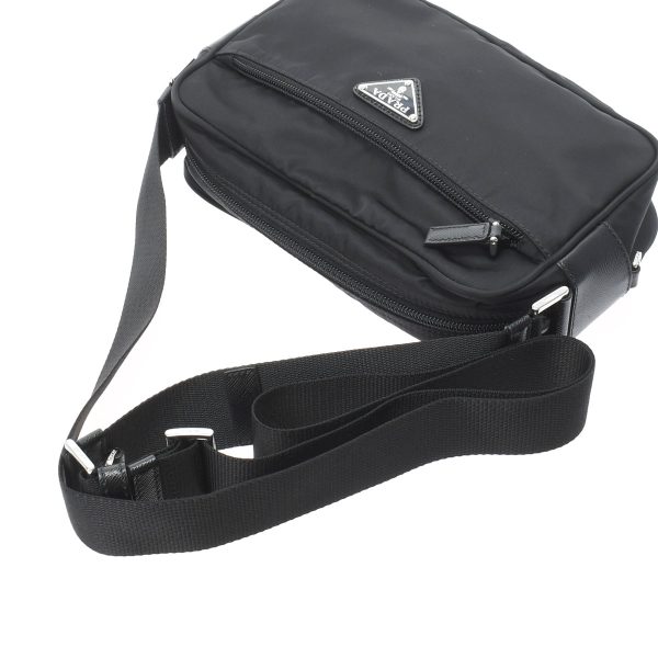 3 Prada Hardware Nylon Shoulder Bag Black