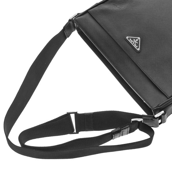 3 Prada Black Hardware Saffiano Shoulder Bag