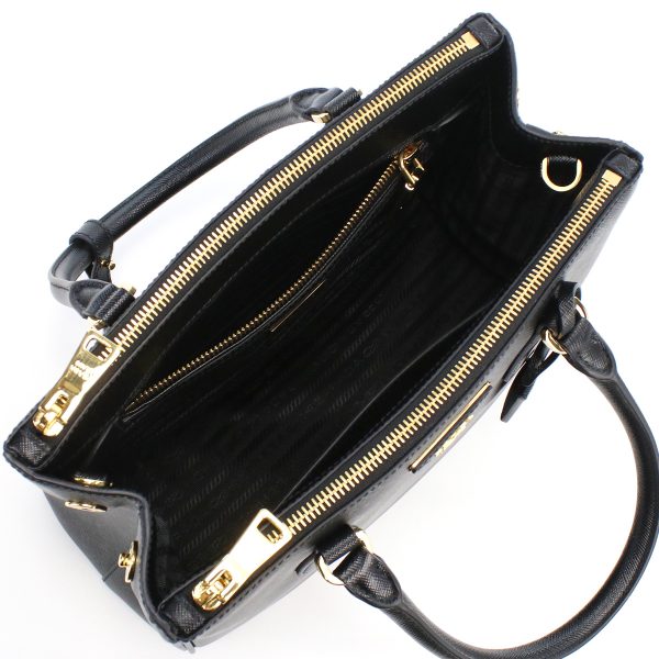 3 Prada Galleria Shoulder Bag Nero Black