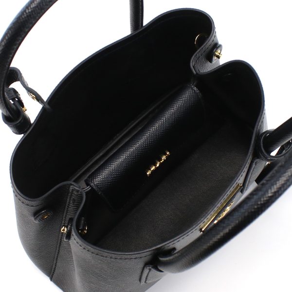 3 Prada Tote Handbag Triangle Shoulder Bag Nero Black