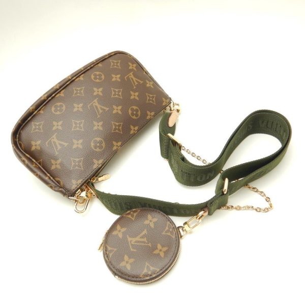 3 Louis Vuitton Monogram Multi Accessoire Diagonal Brown