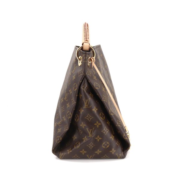 3 Louis Vuitton Monogram Artsy MM Shoulder Bag Brown Gold Hardware