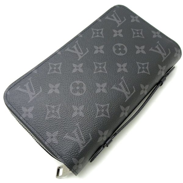 3 Louis Vuitton Monogram Eclipse Long Wallet Black