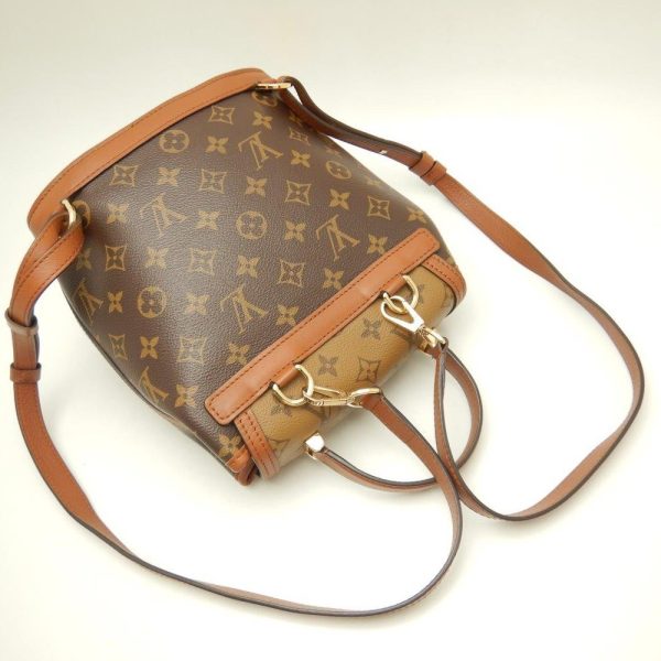 3 Louis Vuitton Monogram Reverse Dauphine Backpack Brown