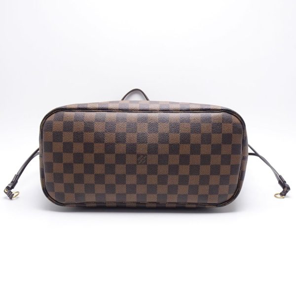 3 Louis Vuitton Damier Neverfull MM Series Tote Bag Brown