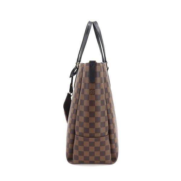 3 Louis Vuitton Damier Belmont NV MM 2 Way Tote Shoulder Bag Ebene Noir