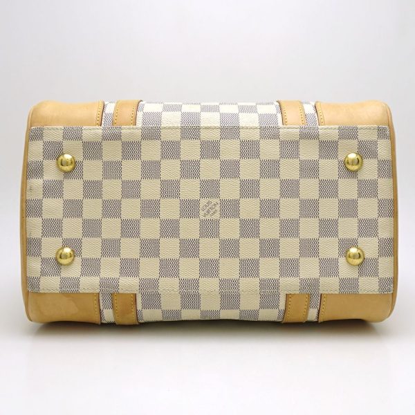 3 Louis Vuitton Damier Azur Berkley Handbag Boston Bag White