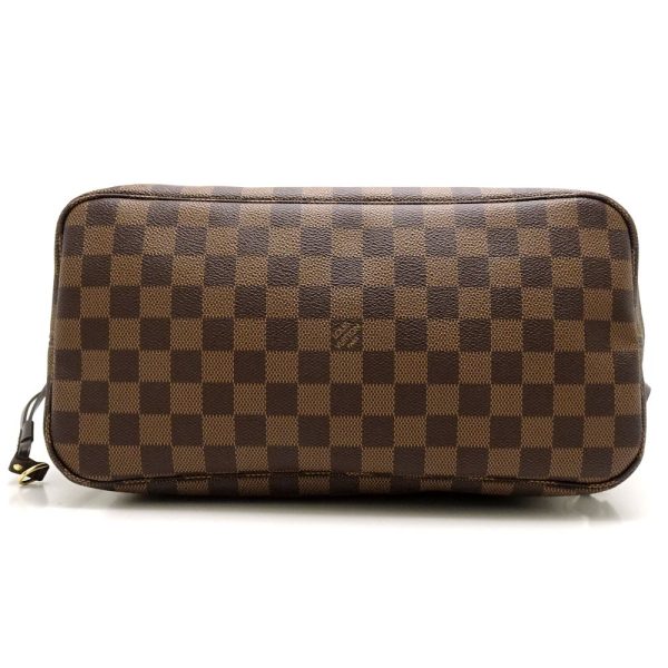 3 Louis Vuitton Damier Neverfull MM Ebene Tote Bag Brown