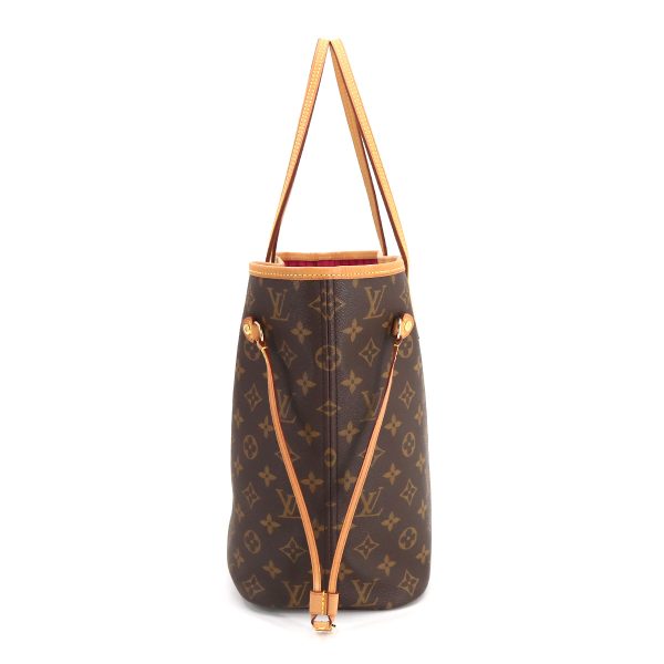 3 Louis Vuitton Monogram Neverfull MM Tote Bag Brown