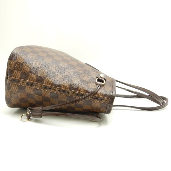 3 Louis Vuitton Damier Neverfull PM Ebene Tote Bag Brown