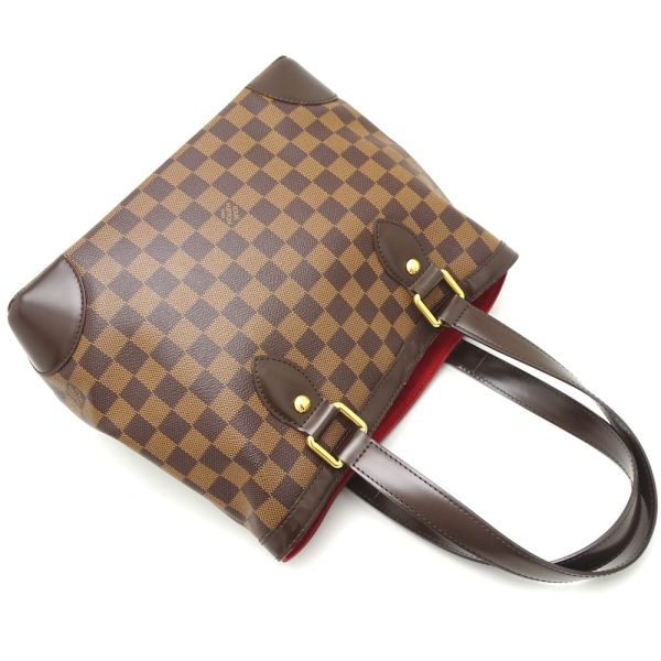 3 Louis Vuitton Damier Hampstead PM Ebene Tote Bag Brown