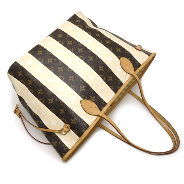 3 Louis Vuitton Monogram Rayleur Neverfull MM Striped Tote Bag