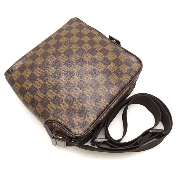 3 Louis Vuitton Damier Olaf PM Ebene shoulder brown