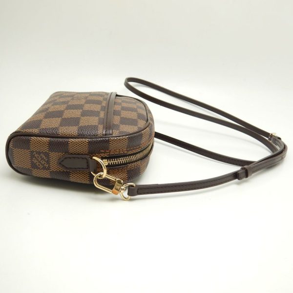 3 Louis Vuitton Damier Pochette Ipanema Ebene Diagonal Shoulder 2WAY Brown