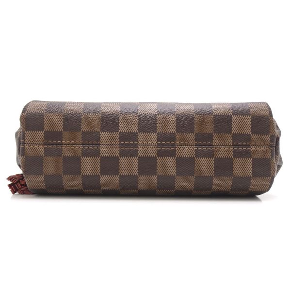 3 Louis Vuitton Damier Croisette Ebene 2WAY Handbag Brown