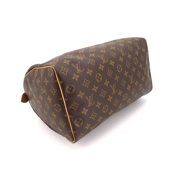 3 Louis Vuitton Monogram Speedy 35 Hand Bag Brown Gold Hardware