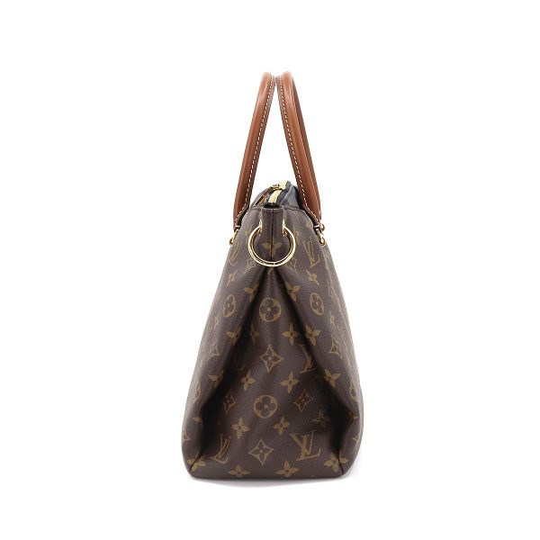 3 Louis Vuitton Monogram Pallas Shoulder Bag Leather Noir Brown