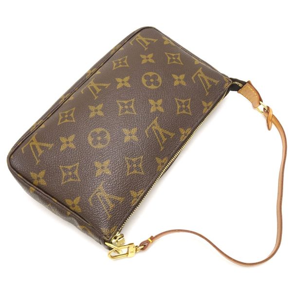 3 Louis Vuitton Monogram Pochette Accessoire Brown Accessory Pouch