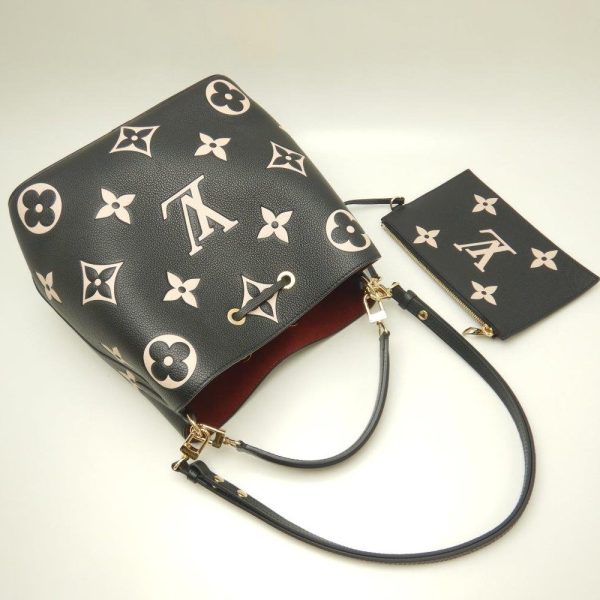 3 Louis Vuitton Emplant NeoNoe MM Black Beige 2WAY Bag