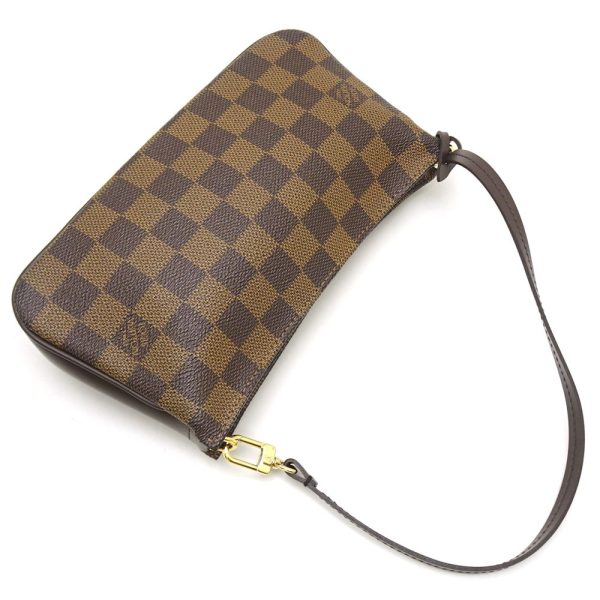 3 Louis Vuitton Damier Navona Ebene Accessory Pouch Brown