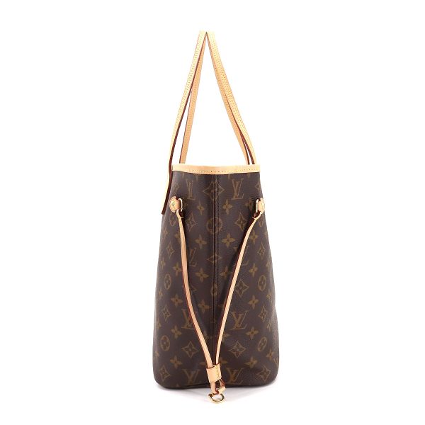 3 Louis Vuitton Monogram Neverfull MM Tote Bag Brown