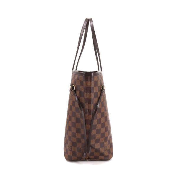 3 Louis Vuitton Damier Neverfull MM Tote Bag Ebene Cerise Brown Gold Hardware