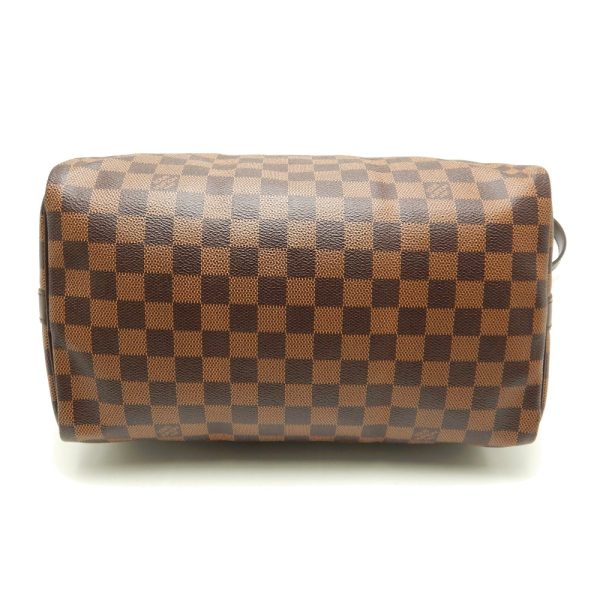 3 Louis Vuitton Damier Speedy Bandouliere 30 Ebene Boston Bag Brown