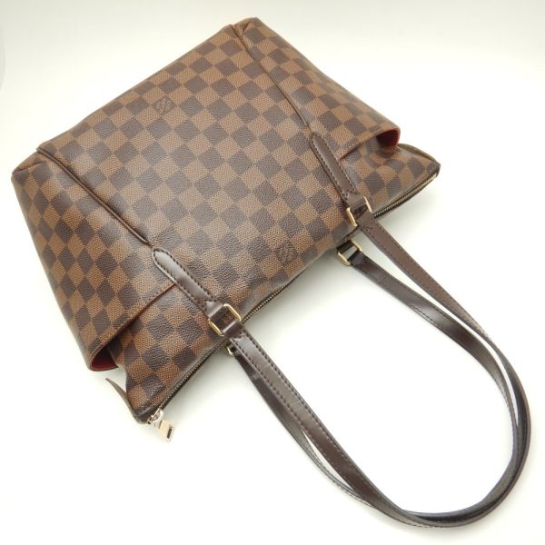 3 Louis Vuitton Damier Totally PM Ebene Tote Bag Brown