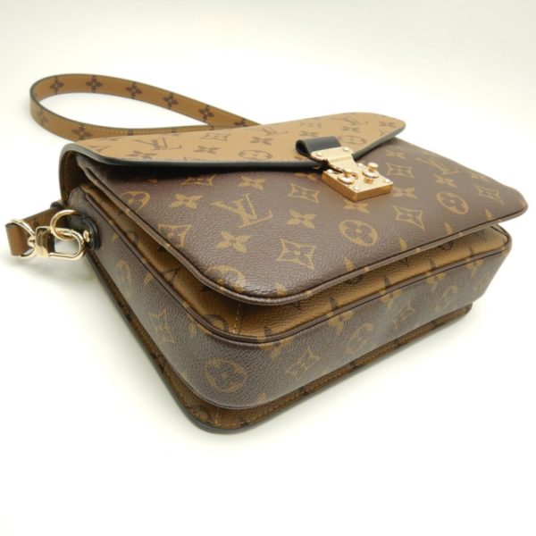 3 Louis Vuitton Monogram Reverse Pochette Metis MM 2WAY Bag Brown