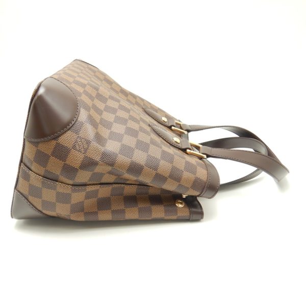 3 Louis Vuitton Damier Hampstead PM Ebene Tote Bag Brown