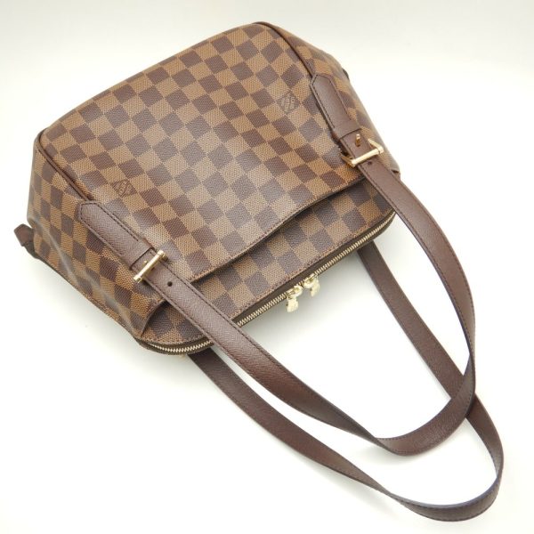 3 Louis Vuitton Damier Belem MM Ebene Shoulder Bag Brown