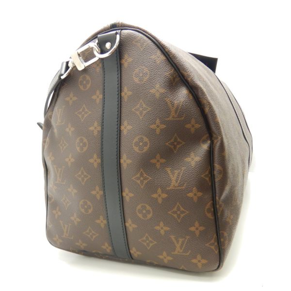 3 Louis Vuitton Monogram Macassar Keepall Bandouliere 55 Brown Boston Bag