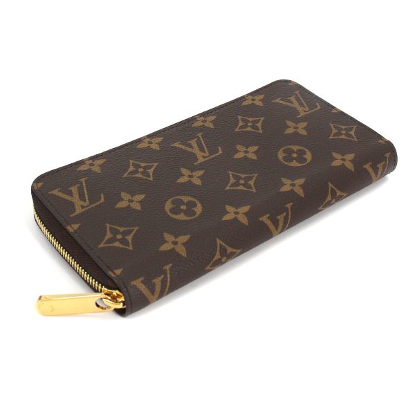 3 Louis Vuitton Monogram Zippy Wallet Round Zipper Long Wallet Brown