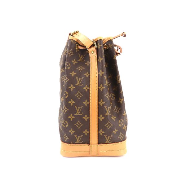 3 Louis Vuitton Monogram Noe Shoulder Bag Brown Gold Hardware