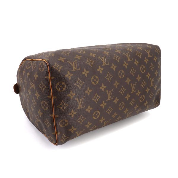 3 Louis Vuitton Monogram Speedy 35 Hand Bag Brown Gold Hardware